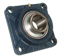 Value Collection - 1/2" ID, 3-3/8" OAW x 3-3/8" OAL x 3-3/8" OAH 4-Bolt High Temperature Flange Bearing - 1,650 Lb Static Cap, 2,830 Lb Dyn Cap, 2-1/2" Btw Mnt Hole Ctrs, 19/32" Base-to-Ctr Ht, Cast Iron - Caliber Tooling