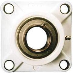 Value Collection - 3/4" ID, 1-5/16" OAL x 3-3/8" OAH 4-Bolt Flange Mounted Bearing - 1,495 Lb Static Cap, 2,877 Lb Dyn Cap, 2-1/2" Btw Mnt Hole Ctrs, SS Thermoplastic - Caliber Tooling