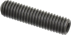 Value Collection - 3/8-16 UNC, 1-1/2" OAL, Cup Point Set Screw - Grade 8 Alloy Steel, 3/16" Key - Caliber Tooling