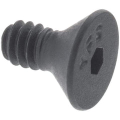 Made in USA - M12x1.75 Metric Coarse Hex Socket Drive, 90° Flat Head Socket Cap Screw - Grade 10.9 Alloy Steel, Black Oxide Finish, Fully Threaded, 45mm Length Under Head - Caliber Tooling