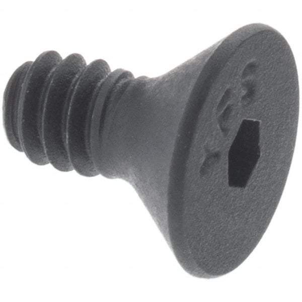 Camcar - 7/16-14 UNC Hex Socket Drive, 82° Flat Screw - Alloy Steel, Black Oxide Finish, Fully Threaded, 2" OAL - Caliber Tooling