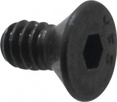 Value Collection - #10-24 UNC Hex Socket Drive, 82° Flat Screw - Alloy Steel, Black Oxide Finish, Fully Threaded, 3/8" OAL - Caliber Tooling