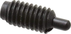 Gibraltar - 5/16-18, 5/8" Thread Length, 3/16" Plunger Projection, Steel Threaded Spring Plunger - 0.135" Max Plunger Diam, 0.5 Lb Init End Force, 10 Lb Final End Force - Caliber Tooling