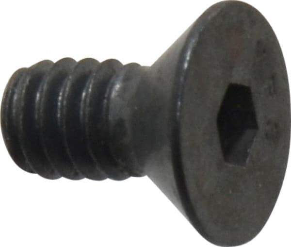 Value Collection - 1/4-20 UNC Hex Socket Drive, 82° Flat Screw - Alloy Steel, Black Oxide Finish, Fully Threaded, 1/2" OAL - Caliber Tooling