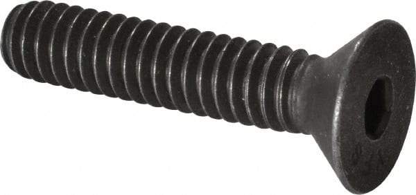 Value Collection - 1/4-20 UNC Hex Socket Drive, 82° Flat Screw - Alloy Steel, Black Oxide Finish, Fully Threaded, 1-1/4" OAL - Caliber Tooling