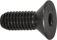 Value Collection - 3/8-16 UNC Hex Socket Drive, 82° Flat Screw - Alloy Steel, Black Oxide Finish, Fully Threaded, 1" OAL - Caliber Tooling