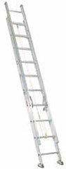 Made in USA - 40' High, Type IA Rating, Aluminum Extension Ladder - Caliber Tooling