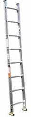 Made in USA - 10' High, Type IA Rating, Aluminum Extension Ladder - Caliber Tooling