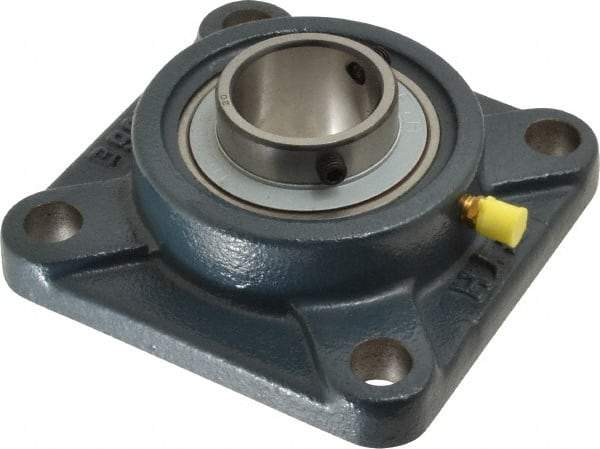 Value Collection - 1-1/4" ID, 4-1/4" OAW x 4-1/4" OAL x 4-1/4" OAH 4-Bolt High Temperature Flange Bearing - 2,500 Lb Static Cap, 4,300 Lb Dyn Cap, 3-1/4" Btw Mnt Hole Ctrs, 45/64" Base-to-Ctr Ht, Cast Iron - Caliber Tooling