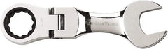 GearWrench - 11/16" 12 Point Flexhead Combination Wrench - Chrome Vanadium Steel, Full Polish Finish - Caliber Tooling