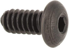 Value Collection - #4-40 UNC Hex Socket Drive, Button Screw - Alloy Steel, Black Oxide Finish, Fully Threaded, 1/4" Length Under Head - Caliber Tooling