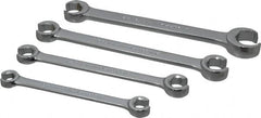 Blackhawk by Proto - 4 Piece, 3/8" x 7/16" to 3/4" x 1", Flare Nut Wrench Set - Inch Measurement Standard, Full Polish Finish, Comes in Vinyl Roll - Caliber Tooling