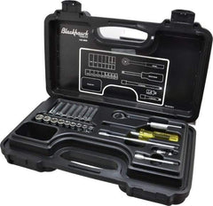 Blackhawk by Proto - 21 Piece 1/4" Drive Deep Well Socket Set - 6 Points, 5mm to 13mm Range, Metric Measurement Standard - Caliber Tooling