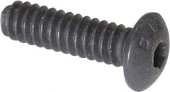 Value Collection - #6-32 UNC Hex Socket Drive, Button Screw - Alloy Steel, Black Oxide Finish, Fully Threaded, 1/2" Length Under Head - Caliber Tooling