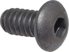 Value Collection - #10-24 UNC Hex Socket Drive, Button Screw - Alloy Steel, Black Oxide Finish, Fully Threaded, 3/8" Length Under Head - Caliber Tooling