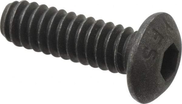 Value Collection - #10-24 UNC Hex Socket Drive, Button Screw - Alloy Steel, Black Oxide Finish, Fully Threaded, 5/8" Length Under Head - Caliber Tooling