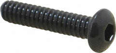 Value Collection - #10-24 UNC Hex Socket Drive, Button Screw - Alloy Steel, Black Oxide Finish, Fully Threaded, 7/8" Length Under Head - Caliber Tooling