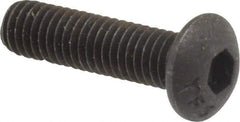 Value Collection - #10-32 UNF Hex Socket Drive, Button Screw - Alloy Steel, Black Oxide Finish, Fully Threaded, 3/4" Length Under Head - Caliber Tooling