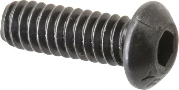 Value Collection - 1/4-20 UNC Hex Socket Drive, Button Screw - Alloy Steel, Black Oxide Finish, Fully Threaded, 3/4" Length Under Head - Caliber Tooling