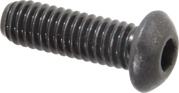 Value Collection - 5/16-18 UNC Hex Socket Drive, Button Screw - Alloy Steel, Black Oxide Finish, Fully Threaded, 1" Length Under Head - Caliber Tooling