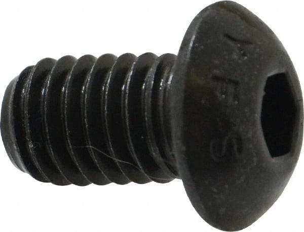 Value Collection - 3/8-16 UNC Hex Socket Drive, Button Screw - Alloy Steel, Black Oxide Finish, Fully Threaded, 5/8" Length Under Head - Caliber Tooling