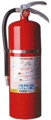 Kidde - 10 Lb, 4-A:80-B:C Rated, Dry Chemical Fire Extinguisher - 5-1/4" Diam x 19.13" High, 195 psi, 20' Discharge in 22 sec, Rechargeable, Steel Cylinder - Caliber Tooling