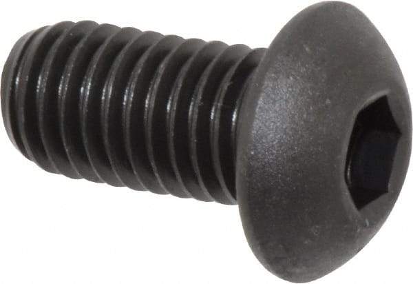 Value Collection - 1/2-13 UNC Hex Socket Drive, Button Screw - Alloy Steel, Black Oxide Finish, Fully Threaded, 1" Length Under Head - Caliber Tooling