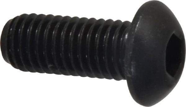 Value Collection - 1/2-13 UNC Hex Socket Drive, Button Screw - Alloy Steel, Black Oxide Finish, Fully Threaded, 1-1/4" Length Under Head - Caliber Tooling