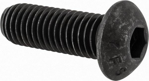 Value Collection - 1/2-13 UNC Hex Socket Drive, Button Screw - Alloy Steel, Black Oxide Finish, Fully Threaded, 1-1/2" Length Under Head - Caliber Tooling