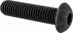 Value Collection - 1/2-13 UNC Hex Socket Drive, Button Screw - Alloy Steel, Black Oxide Finish, Fully Threaded, 2" Length Under Head - Caliber Tooling