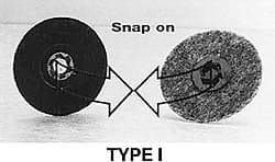 Merit Abrasives - 1-1/2" Disc Diam, 60 Grit, Zirconia Alumina Quick Change Disc - Type P Attaching System, Coated, Medium Grade, 30,000 RPM, R801 Series - Caliber Tooling