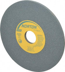 Norton - 7" Diam x 1-1/4" Hole x 1/4" Thick, I Hardness, 120 Grit Surface Grinding Wheel - Silicon Carbide, Type 1, Fine Grade, 3,600 Max RPM, Vitrified Bond, No Recess - Caliber Tooling