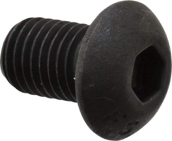 Value Collection - 5/16-24 UNF Hex Socket Drive, Button Screw - Alloy Steel, Black Oxide Finish, Fully Threaded, 1/2" Length Under Head - Caliber Tooling