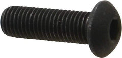 Value Collection - 5/16-24 UNF Hex Socket Drive, Button Screw - Alloy Steel, Black Oxide Finish, Fully Threaded, 1" Length Under Head - Caliber Tooling