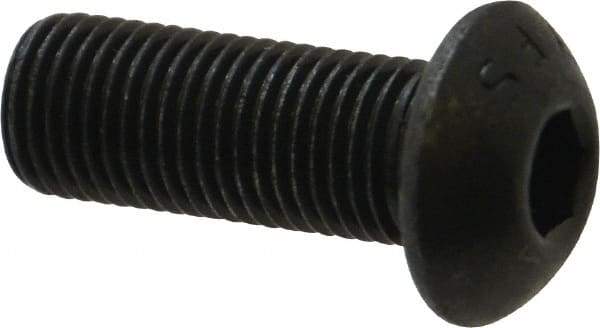 Value Collection - 3/8-24 UNF Hex Socket Drive, Button Screw - Alloy Steel, Black Oxide Finish, Fully Threaded, 1" Length Under Head - Caliber Tooling