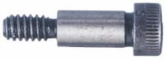 Made in USA - 1/4" Shoulder Diam x 4" Shoulder Length, #10-24 UNC, Hex Socket Shoulder Screw - 4037 Alloy Steel, Uncoated, 3/16" Head Height x 3/8" Head Diam - Caliber Tooling