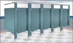 Bradley - Washroom Partition Steel Pilaster - 3 Inch Wide x 79-13/16 Inch High, ADA Compliant Stall Compatibility - Caliber Tooling