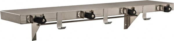 Bradley - Stainless Steel with Rubber Holders, Utility Shelf with Holders - 36" Long, 7 Holders - Caliber Tooling