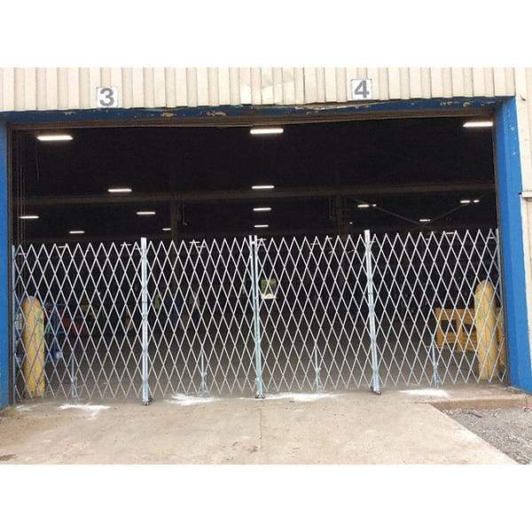 Illinois Engineered Products - 7' High Bi-Parting Folding Gates - Galvanized Steel, Silver - Caliber Tooling