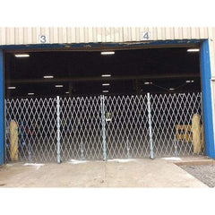 Illinois Engineered Products - 8' High Bi-Parting Folding Gates - Galvanized Steel, Silver - Caliber Tooling