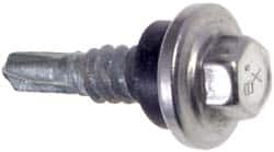 Buildex - 1/4", Hex Washer Head, Hex Drive, 7/8" Length Under Head, #1 Point, Self Drilling Screw - Caliber Tooling