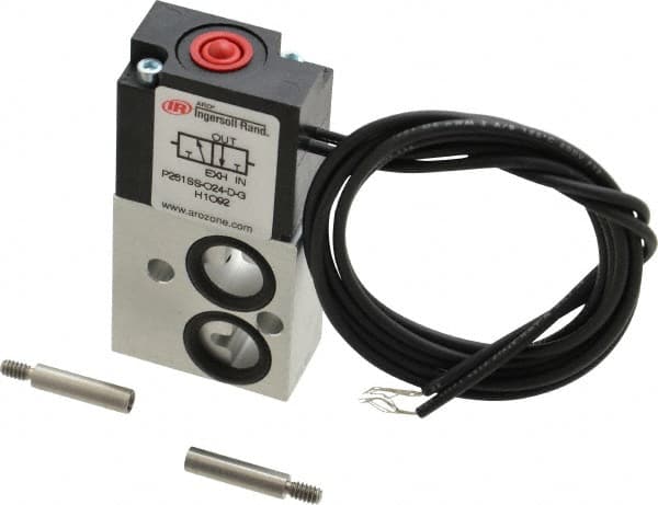 ARO/Ingersoll-Rand - 1/8", 3-Way Stacking Solenoid Valve - 24 VDC, 0.2 CV Rate, 2.4" High - Caliber Tooling