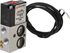 ARO/Ingersoll-Rand - 1/8", 4-Way Stacking Solenoid Valve with Speed Control - 120 VAC, 0.2 CV Rate, 2.4" High - Caliber Tooling