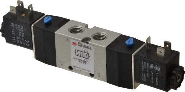 ARO/Ingersoll-Rand - 1/4", 4-Way 2-Position Maxair Stacking Solenoid Valve - 24 VDC, 0.7 CV Rate, 1.37" High - Caliber Tooling