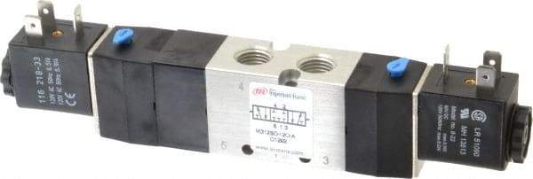 ARO/Ingersoll-Rand - 1/4", 4-Way 3-Position Maxair Stacking Solenoid Valve - 120 VAC, 0.7 CV Rate, 1.81" High - Caliber Tooling