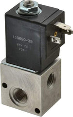 ARO/Ingersoll-Rand - 1/4", CAT Series 3-Way 2-Position Stacking Solenoid Valve - 24 VDC, 0.2 CV Rate, 3-1/2" High - Caliber Tooling