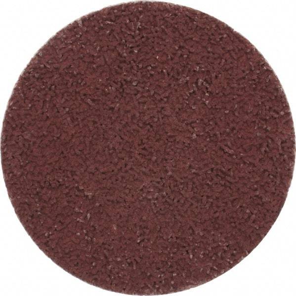 Made in USA - 2" Disc Diam, 400 Grit, Aluminum Oxide Quick Change Disc - Type S Attaching System, Coated, Brown, Super Fine Grade - Caliber Tooling