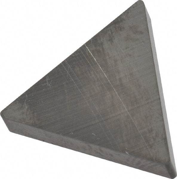 Hertel - TNU321 Grade HT10 Carbide Turning Insert - Uncoated, 60° Triangle, 3/8" Inscr Circle, 1/8" Thick, 1/64" Corner Radius - Caliber Tooling