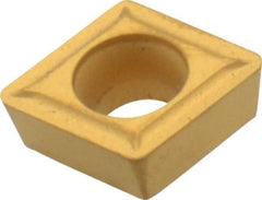 Hertel - CPMT32.52 LF Grade HC325 Carbide Turning Insert - TiCN/Al2O3/TiN Finish, 80° Diamond, 3/8" Inscr Circle, 5/32" Thick, 1/32" Corner Radius - Caliber Tooling