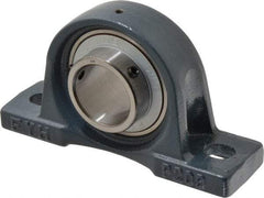 Value Collection - 1-3/4" ID, 4-3/16" OAW x 7-15/32" OAL x 4-3/16" OAH High Temperature Ball Bearing Pillow Block - 4,510 Lb Static Cap, 7,200 Lb Dyn Cap, 5-3/4" Btw Mnt Hole Ctrs, 2-1/8" Base-to-Ctr Ht, Cast Iron - Caliber Tooling